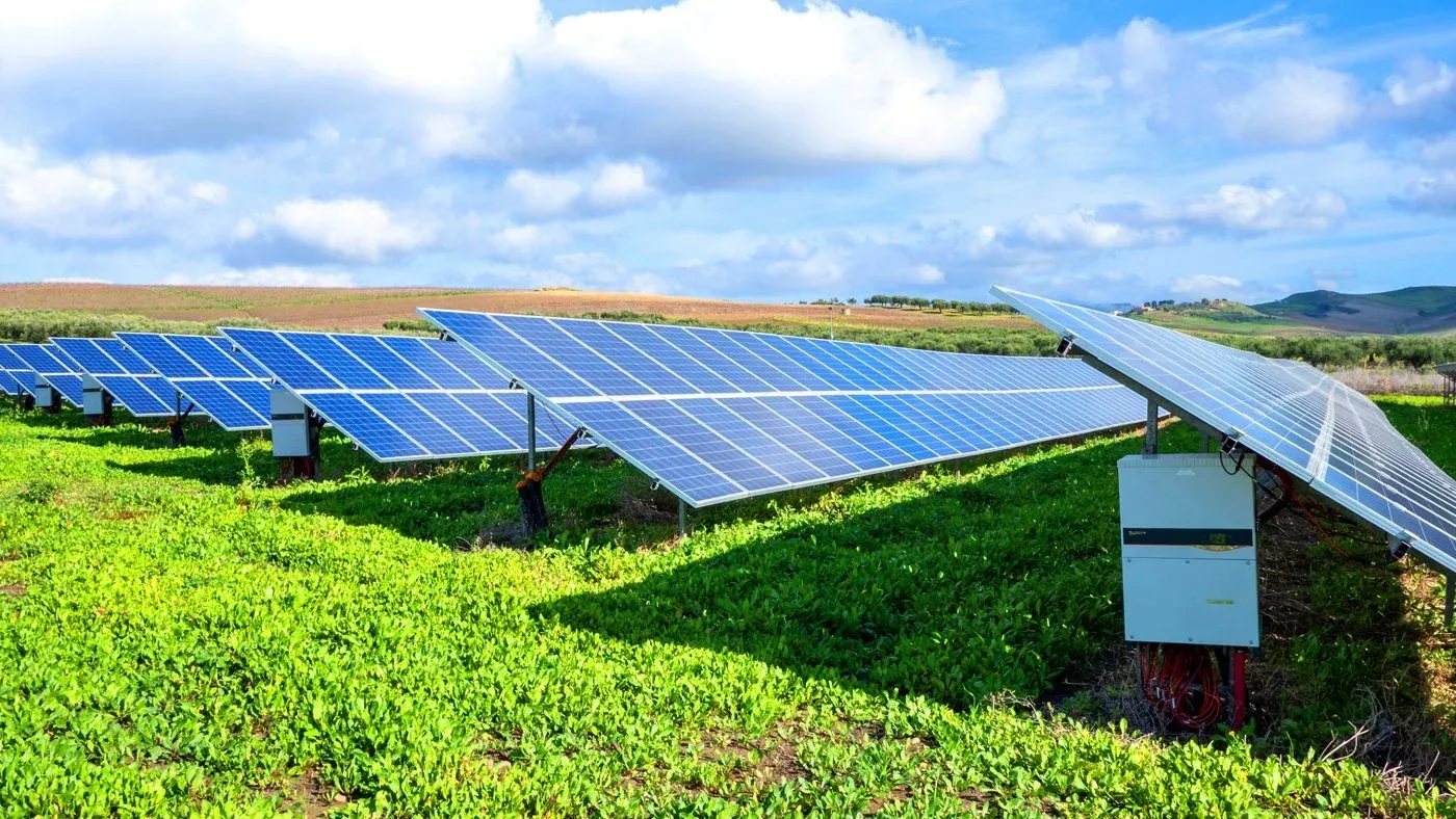 Solar panels on rooftop