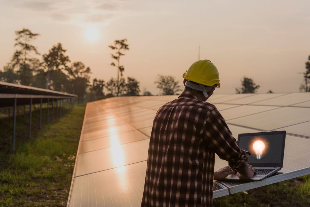 Solar company team and installations